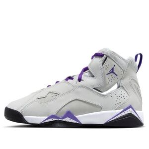 NEW - Kids Jordan True Flight Gray/Purple Venom. Youth size 12c
